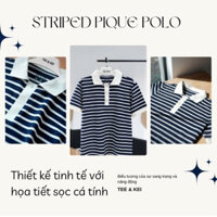 TEE & KEI - Áo Polo | Striped Pique 100% Cotton