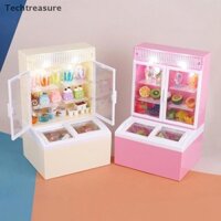 [Teh] 1: 12 Nhà Búp Bê Thu Nhỏ Đồ Uống Tủ Đông Phát Sáng Siêu Thị Tủ Kem Mô Hình Trang Trí Đồ Chơi Phụ Kiện Nhà Búp Bê [VN]
