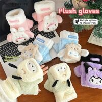 [Teh] 1 Cặp Găng Tay Giữ Nhiệt Mùa Đông Kawaii Sanrio Kuromi Cinnamoroll Pochacco Flip Găng Tay Cô Gái Ngọt Ngào Dày [VN]