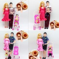 [Teh] 6 Cái / lốc Búp Bê Giáo Dục Gia Đình Búp Bê Mang Thai Thật Gia Đình Hạnh Phúc Cho Barbie [VN]