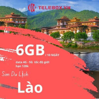 [TELEBOX] Sim Du Lịch LÀO 4G tốc độ cao MIỄN PHÍ tốc độ 3GB không giới hạn