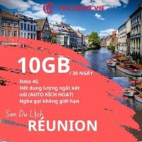 [TELEBOX] Sim Du Lịch RÉUNION 4G tốc độ cao MIỄN PHÍ tốc độ 3GB không giới hạn