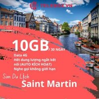 [TELEBOX] Sim Du Lịch SAINT MARTIN 4G tốc độ cao MIỄN PHÍ tốc độ 3GB không giới hạn