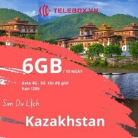 [TELEBOX] Sim Du Lịch KAZAKHSTAN 4G tốc độ cao MIỄN PHÍ tốc độ 3GB không giới hạn