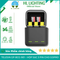 Telesin GP-BCG-901 - Hộp Sạc 3 Pin GoPro Hero 11/10/9/12 - Sạc Nhanh, Nhỏ Gọn, Tiện Lợi HL Lighting