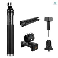 TELESIN Handheld Extendable Selfie Stick Monopod Aluminum Alloy Adjustable Pole with Tripod Cell Phone Holder for Smartphones Action Cameras