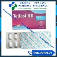 Telfast Hd 180Mg (Vỉ 10 viên) – Thuốc chống di ứng dùng cho mẩn ngứa, mày đay, cảm cúm