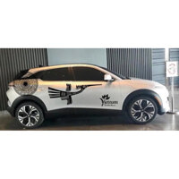 Tem 2 bên Sườn Xe Ô tô VF6, decal trống đồng tặng kèm tem nắp bình xăng hoặc tem chữ kí theo yêu cầu