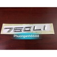 tem 750LI BMW, chữ 750LI BMW