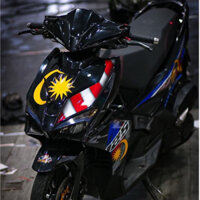 tem ab 125 đen bóng, team decal xe máy 3 lớp giá rẻ