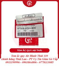 Tem Ắc Quy Air Blade Thái Chính Hãng Thái Lan