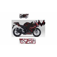 TEM CHẾ CBR150 ĐỎ ĐEN DECAL 3 LỚP BỀN MÀU