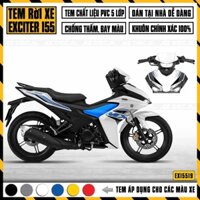 Tem Chế Dán Xe Exciter 155 VVA Mẫu MX | EX15519 | Decal Rời Cho Xe Ex155 Màu Đỏ, Đen, Trắng, Xanh GP