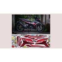 TEM CHẾ EXCITER 150 ĐỎ ĐEN TRẮNG