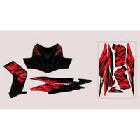 TEM CHẾ LỬA EXCITER 2010 ĐỎ ĐEN DÁN XE ĐEN