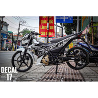 tem chế Raider báo đốm F150 màu trắng - tem decal 3 lớp