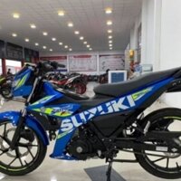 Tem Chế - Tem Rời Suzuki Satria F150 Zin Xanh Gp  - Decal In Chất Lượng