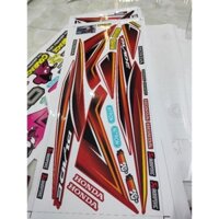 Tem Chế - Tem Rời Wave Blade 110 Dán Xe Dàn Áo Đỏ  - Decal In Chất Lượng