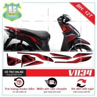 [TEM CHẾ] TEM XE VISION 2016 TỔ ONG ĐỎ ĐEN NHÁM [Bi Decal]