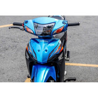 tem chế Wave 110 2024 màu xanh đen S cam- Tem in vi tính cao cấp