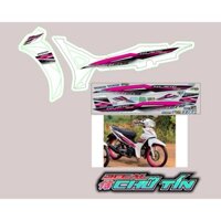 TEM CHẾ WAVE BLADE TRẮNG HỒNG DÀNH DÁN CHO XE FULL TRẮNG