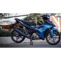 Tem chế xe exciter 150 xanh đen Mx king- Tem decal 3 lớp