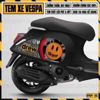 Tem Chế Xe Vespa Sprint / Primavera Mẫu Drew House | VPSP35 | Decal Dán Vespa Nghệ Thuật, Dễ Dán Tại Nhà