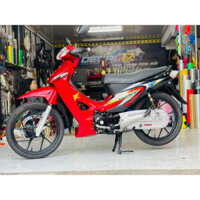 tem chế xe Wave 125i thái đỏ đen- Tem decal 3 lớp