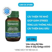 [TEM CHEMIST] Viên Uống Bổ Não One-A-Day Ginkgo 6000 Thompsons Úc Tăng khả năng hoạt động của trí não 60 viên