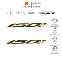 Tem chữ 150 150i dành cho xe Honda Sh 2020-2022 - Tem Đen- dán xe Trắng