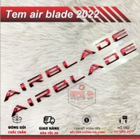 TEM CHỮ NỔI AIR BLADE 2020 MÀU ĐỎ HÀNG CAO CẤP - cặp 2 bên