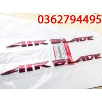 Tem chữ nổi Airblade 3D Đỏ xe AB đen nhám (2016-2019) Zin chính hãng honda