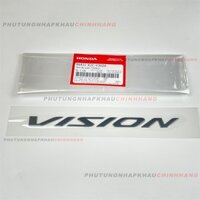 Tem chữ nổi Xám Đen Vision 110 2021-2024, Logo tem xe xám khói Vision K2C 2022-2023