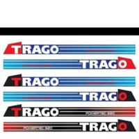 TEM CHỮ TRAGO DÁN TRANG TRÍ CÁNH CỬA XE TẢI, XE TRAGO. Tem trago dán xe (sl:2 tem)