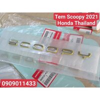 Tem chữ xe Scoopy 2021 đến 2024 viền màu vàng