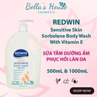 [TEM CÔNG TY] Sữa Tắm Dưỡng Ẩm, Phục Hồi Làn Da - REDWIN Sensitive Skin Sorbolene Body Wash With Vitamin E.