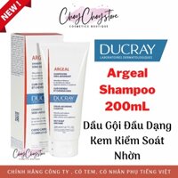 (TEM CTY) Dầu Gội Ducray Argeal Shampoo 200mL Dầu Gội Đầu Dạng Kem Kiểm Soát Nhờn
