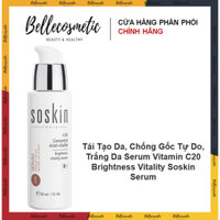 [tem cty] Serum Vitamin C20 Brightness Vitality Soskin Serum Trắng Sáng, Chống Lão Hóa