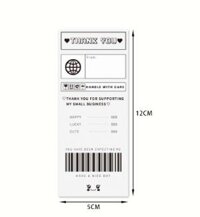 Tem dán 50 sticker Thank you kiểu bưu thiếp Postcard TE28