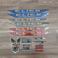 (Tem dàn áo) Trọn bộ tem 3 lớp dán xe CLICK 125 mẫu ZIN nhiều màu lựa chọn