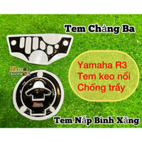 Tem dán chảng ba Yamaha R3 allnew / tem nắp bình xăng R3