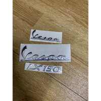 Tem dán chữ nổi xe VESPA LX 150 ( màu trắng - zin chính hãng Piagio )