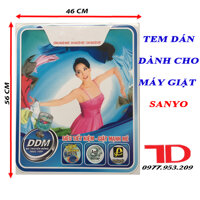 Tem dán dành cho máy giặt SANYO - Mẫu 6