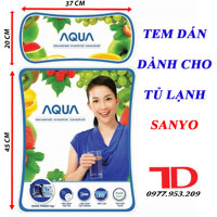Tem dán dành cho tủ lạnh SANYO - Mẫu 2