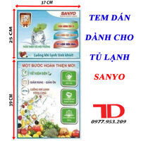 Tem dán dành cho tủ lạnh SANYO - mẫu 7