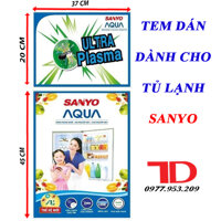 Tem dán dành cho tủ lạnh SANYO - Mẫu 3