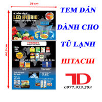 Tem dán dành cho tủ lạnh HITACHI - Tem dán tủ lạnh