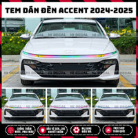 Tem dán đèn Accent 2024 - 2025. Decal dán đèn trang trí xe Huyndai Accent chống nước, bền màu