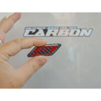 Tem Dán FI Đỏ Đúc Vải Carbon Fiber 100% Cao Cấp