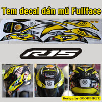 Tem dán mũ bảo hiểm Fullface Yamaha R15